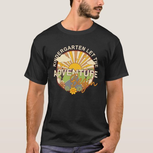 T-shirt Back To School  Kindergarten Let the Adventure Beg (Devant)