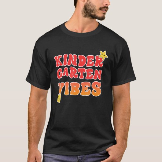 T-shirt Back To School Kindergarten Vibes Retro Teacher Wo (Devant)