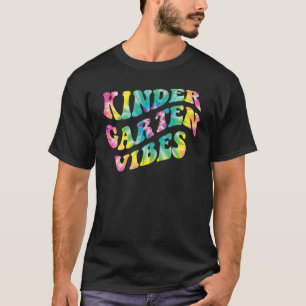 T-shirt Back To School Kindergarten Vibes Retro Teacher Wo
