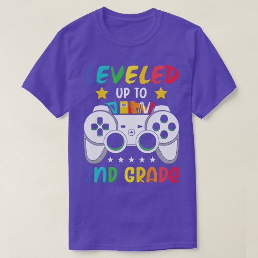 T-shirt Back to school- leveled up to 2nd grade (Design devant)
