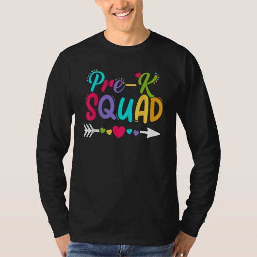 T-shirt Back To School Pre K  Squad Happy First Day Of Sch (Devant)