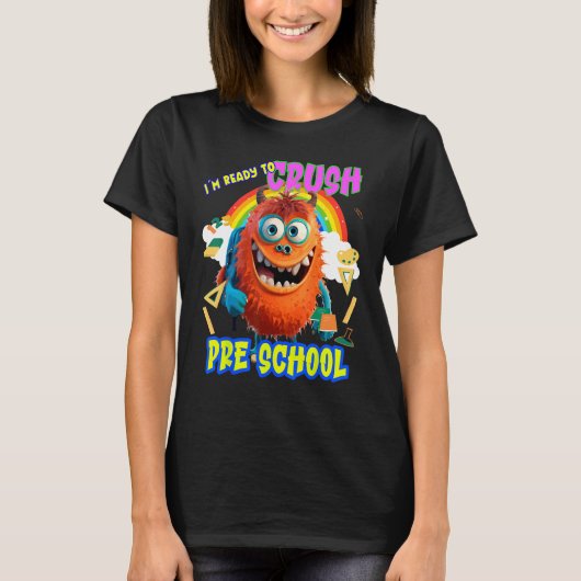 T-shirt Back to School Preschool (Devant)