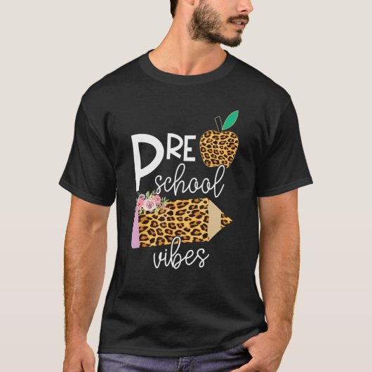 T-shirt Back To School Preschool Grade Vibes Student Teach (Devant)