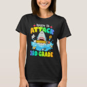 T-shirt Back To School Ready To Attack 3rd Grade Shark Boy (Devant)