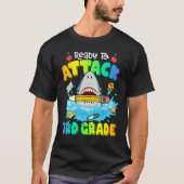 T-shirt Back To School Ready To Attack 3rd Grade Shark Boy (Devant)