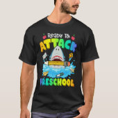 T-shirt Back To School Ready To Attack Preschool Shark Boy (Devant)