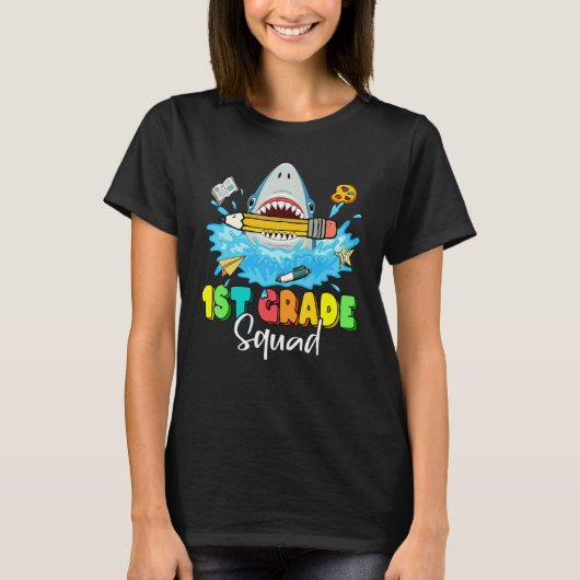 T-shirt Back To School Ready To Crush 1st Grade Squad Shar (Devant)