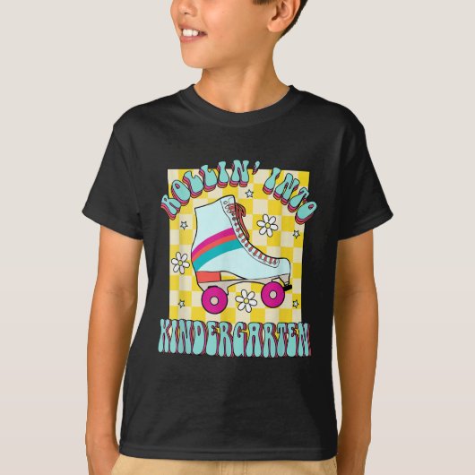 T-shirt Back To School Rolling Into The Kindergarten Groov (Devant)