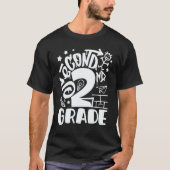 T-shirt Back To School Second 2nd Grade Teacher Boys Graff (Devant)