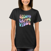T-shirt Back To School Second Grade Vibes First Day Teache (Devant)