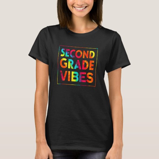 T-shirt Back To School Second Grade Vibes First Day Teache (Devant)