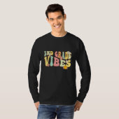 T-shirt Back To School Second Grade Vibes Student Teacher  (Devant entier)