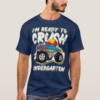 T-shirt Back To School Shirt Kindergarten Monster Truck Bo