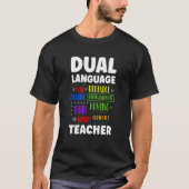 T-shirt Back To School Squad Cute Dual Language Teacher (Devant)