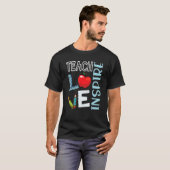T-shirt Back to School Teach Love Inspire Retro Teachers (Devant entier)