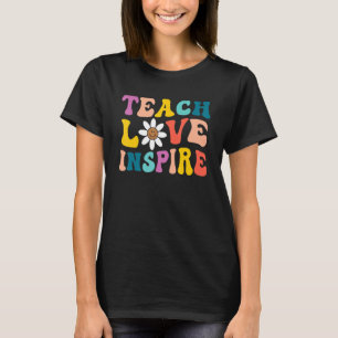 T-shirt Back to School Teach Love Inspire Retro Teachers