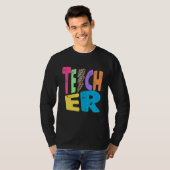 T-shirt Back To School Teacher Leopard Thunder Motivationa (Devant entier)