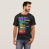 T-shirt Back to School Teacher We Are Like A Box Of Crayon (Devant entier)