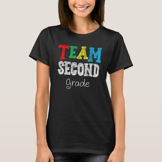 T-shirt Back To School Team 2nd Second Grade Teacher Stude (Devant)