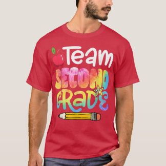 T-shirt Back To School Team Second Grade Tie Dye 2nd Grade