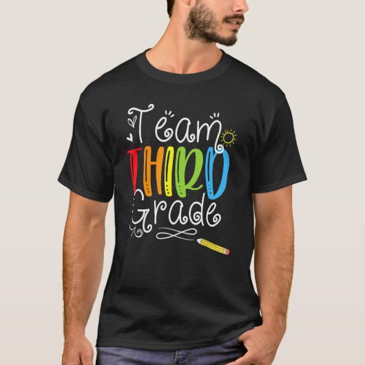 T-shirt Back To School  Team Third Grade 3rd Teacher Stude (Devant)