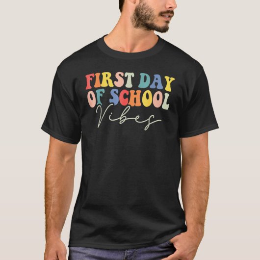 T-shirt Back To School Vibes Happy First Day Of School For (Devant)