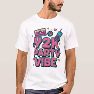 T-shirt Back to The 2000s Retro Design Vintage Theme Party