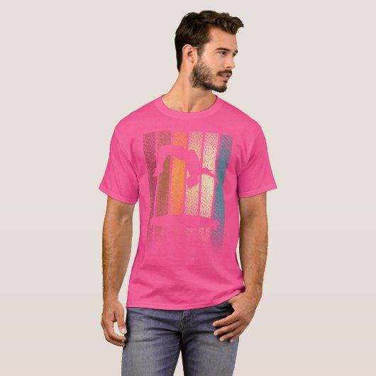 T-shirt Backflip Trampoline Jumping Jumper Tumbling Retro (Devant entier)