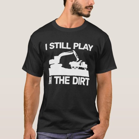 T-shirt backhoe heavy work  for men construction equipment (Devant)