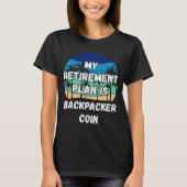 T-shirt Backpacker Coin Crypto Mon plan de retraite est Ba (Devant)