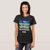 T-shirt Backpacker Coin Crypto Mon plan de retraite est Ba (Devant entier)