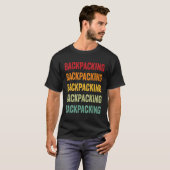 T-shirt Backpacking Backpacking Hobbyist Rainbow Design (Devant entier)