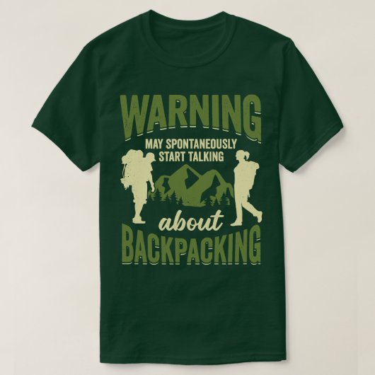 T-shirt Backpacking Voyage Voyage Voyage Voyage Backpacker (Design devant)