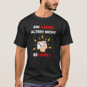 T-shirt Backprint A gamer does not age it levels (Devant)