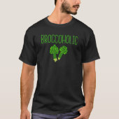 T-shirt Backprint Broccholic Vegan Meatless and broccoli (Devant)