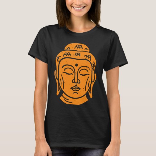 T-shirt Backprint Buddha Head Buddhist Wisdom (Devant)