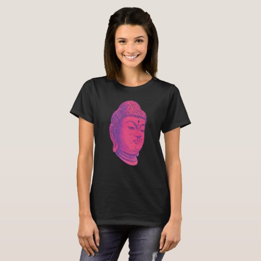 T-shirt Backprint Buddha head holiness and chakra (Devant entier)