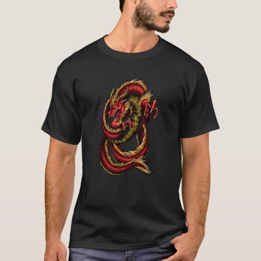 T-shirt Backprint Chinese Dragon (Devant)