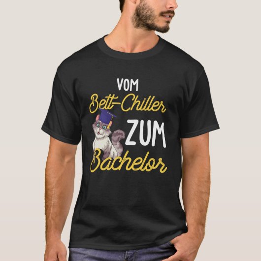 T-shirt Backprint from Bed Chiller to Bachelor Student Gra (Devant)
