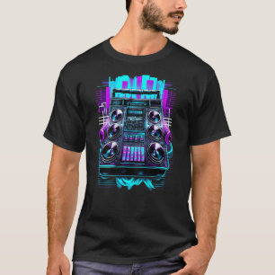 T-shirt Backprint Futurism Synthwave Festival DJ Rave Synt
