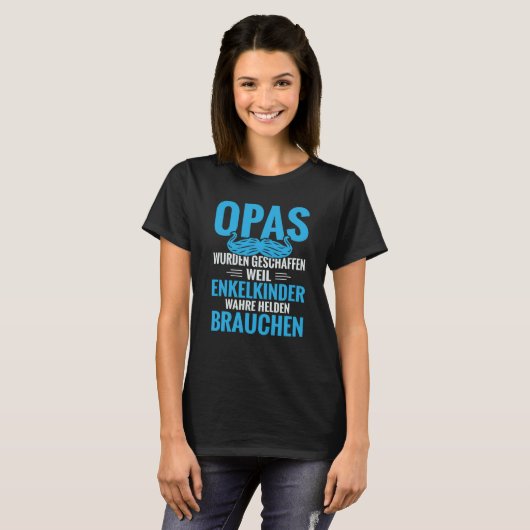 T-shirt Backprint Grandpas were created because grandchild (Devant entier)