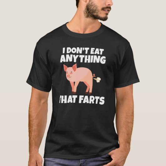 T-shirt Backprint I dont eat anything that farts Vegetarie (Devant)