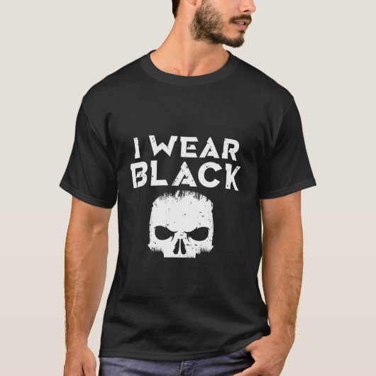 T-shirt Backprint I wear black until there is something da (Devant)