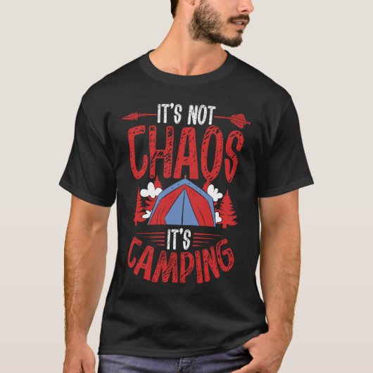 T-shirt Backprint It´s Not Chaos It´s Camping Camping (Devant)