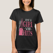 T-shirt Backprint Just A Girl Who Hits Things Woman Boxing (Devant)