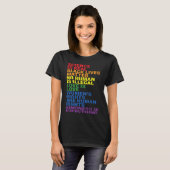 T-shirt Backprint Kindness is everything LGBTQ+ Pride (Devant entier)