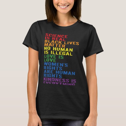 T-shirt Backprint Kindness is everything LGBTQ+ Pride 1 (Devant)