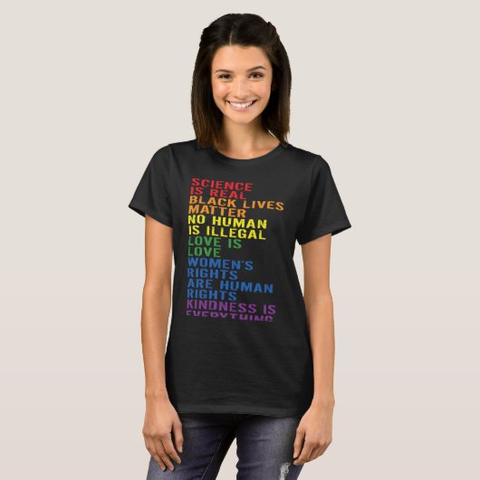 T-shirt Backprint Kindness is everything LGBTQ+ Pride  1 (Devant entier)