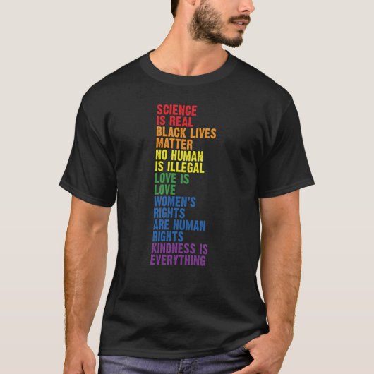 T-shirt Backprint Kindness is everything LGBTQ+ Pride 1 (Devant)