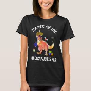 T-shirt Backprint Les enseignants sont comme unicornsaurus